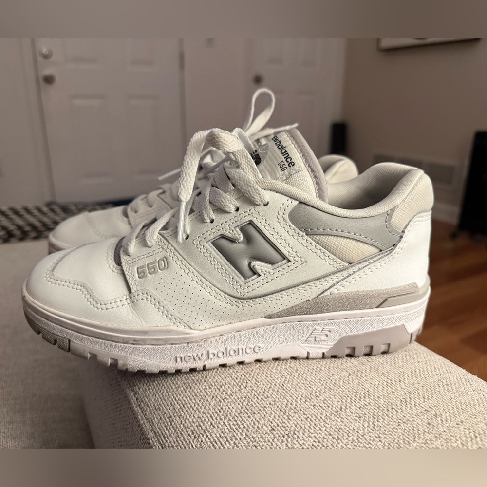 New Balance 550 White and Gray Sneakers